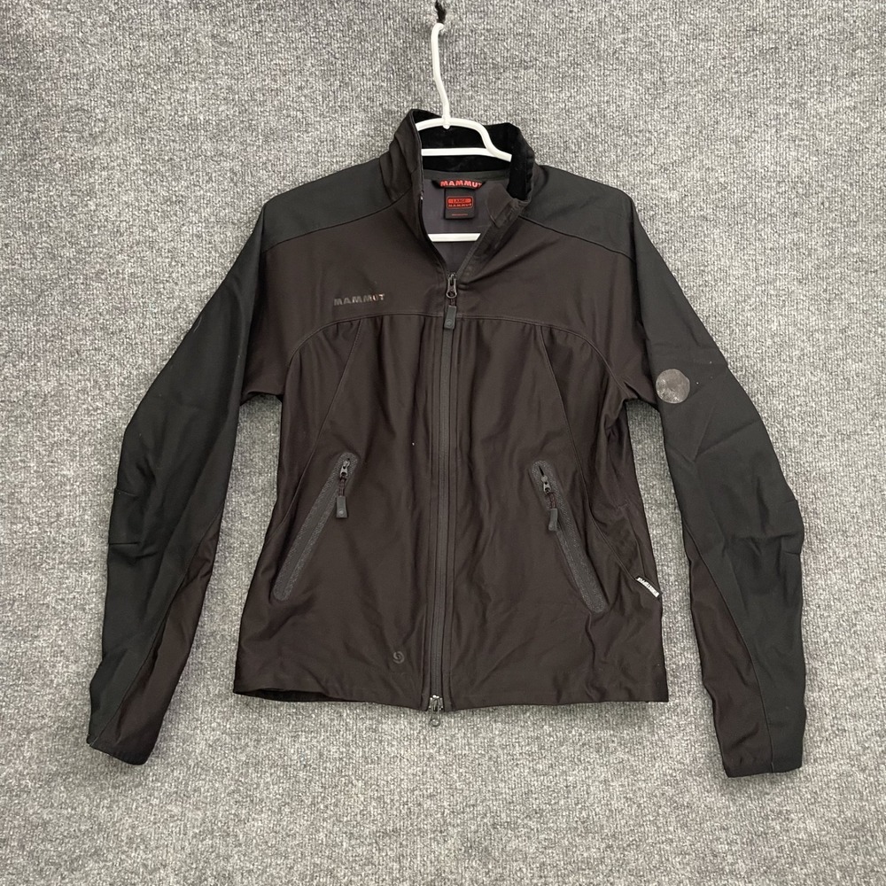 Mammut  Softshell Jacket Womens Sz L Black Softech Mountain Wind Stopper